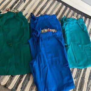 Scrub pants lot by KOI. Qty4. Sz small petite